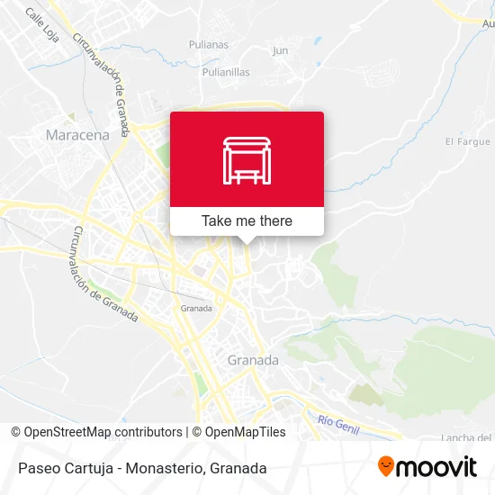 Paseo Cartuja - Monasterio map