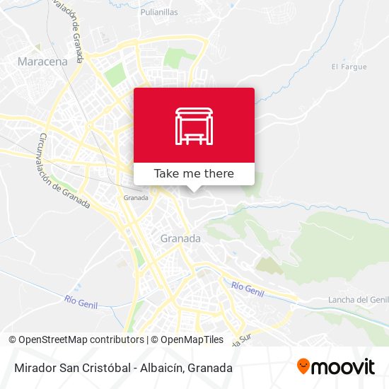 Mirador San Cristóbal - Albaicín map