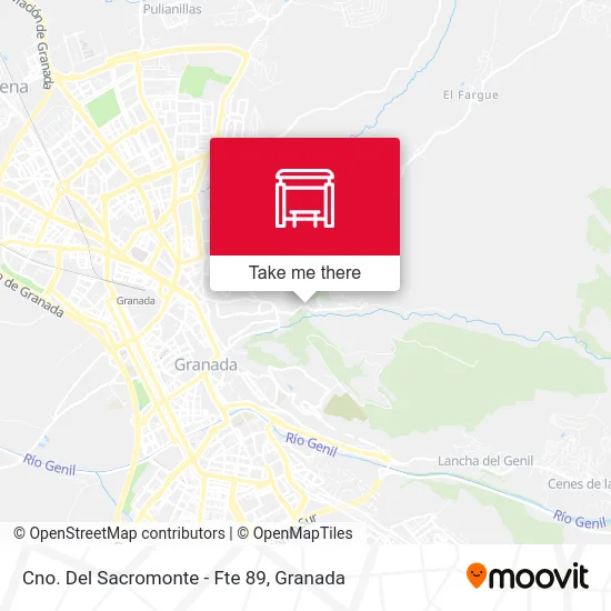 Cno. Del Sacromonte - Fte 89 map