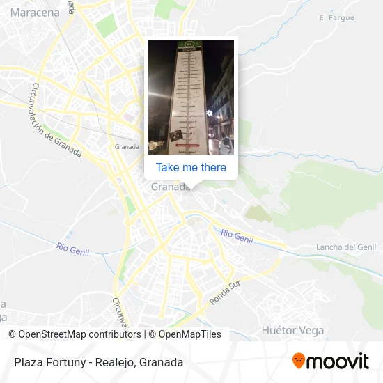 Plaza Fortuny - Realejo map