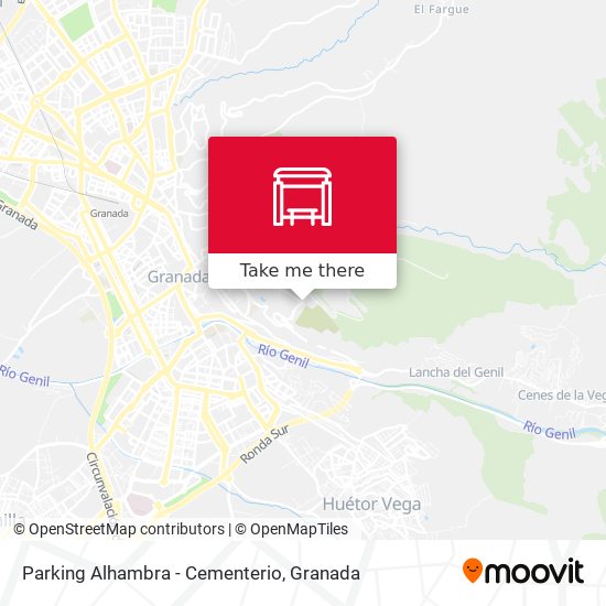 mapa Parking Alhambra - Cementerio