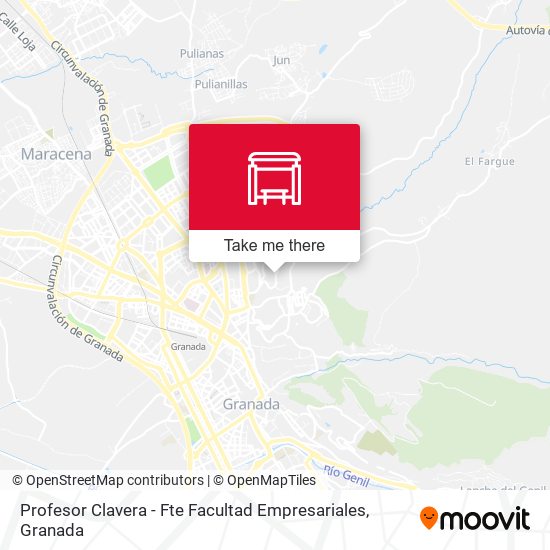 Profesor Clavera - Fte Facultad Empresariales map