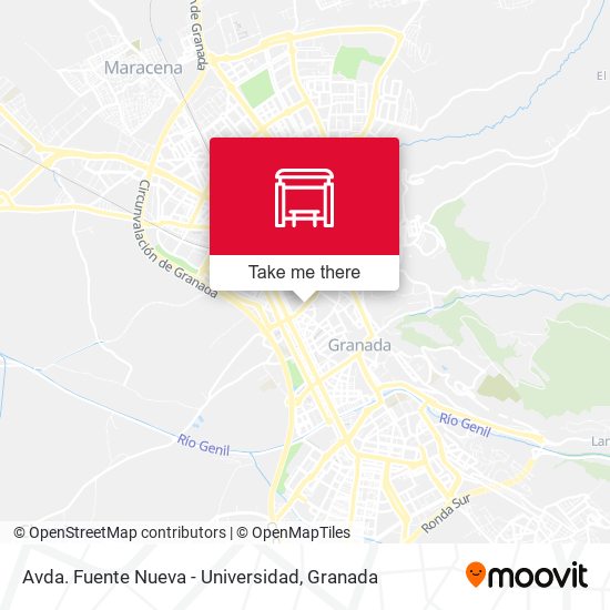 Avda. Fuente Nueva - Universidad map