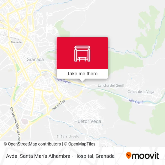 Avda. Santa María Alhambra - Hospital map