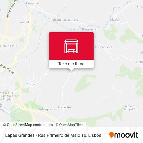 Lapas Grandes - Rua Primeiro de Maio 10 map