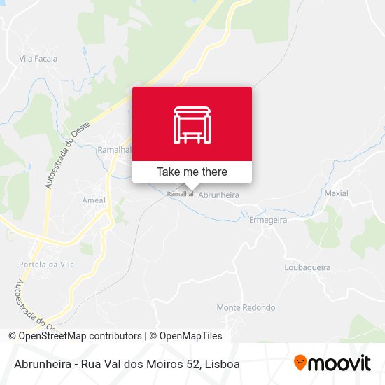 Abrunheira - Rua Val dos Moiros 52 map