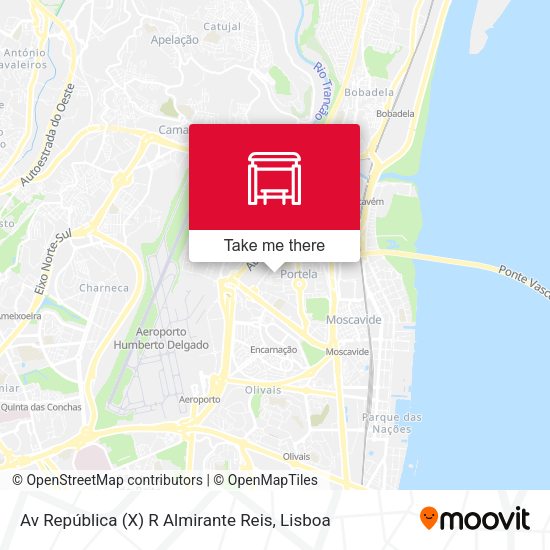 Av República (X) R Almirante Reis mapa