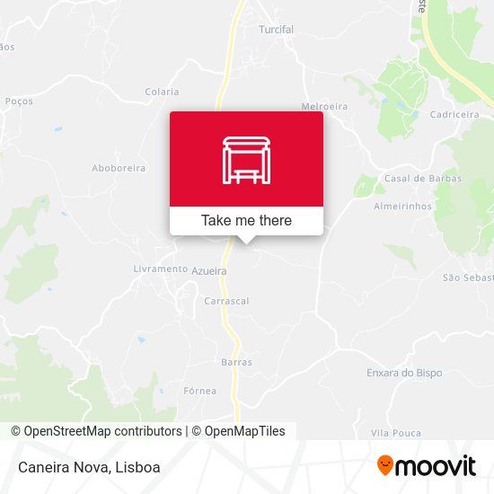 Caneira Nova mapa