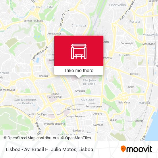Lisboa - Av. Brasil H. Júlio Matos map