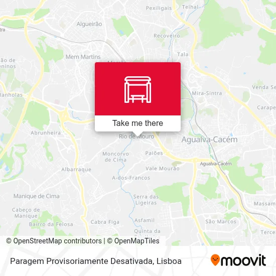 Paragem Provisoriamente Desativada mapa