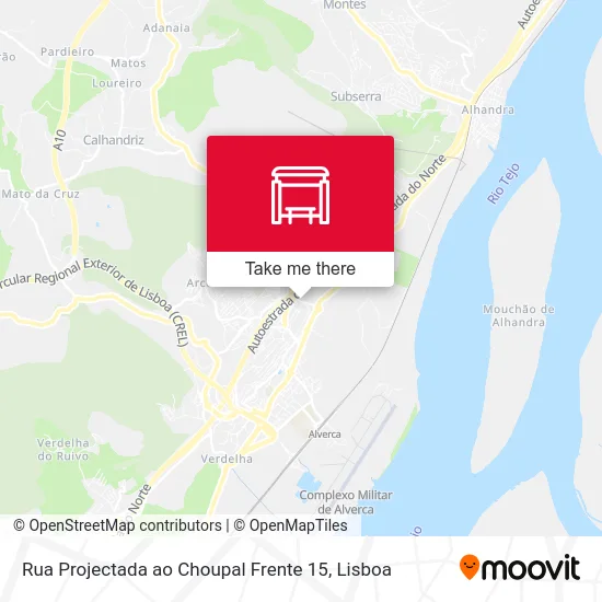 Rua Projectada ao Choupal Frente 15 map