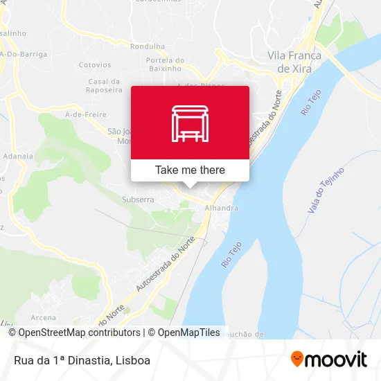 Rua da 1ª Dinastia map