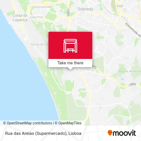 Rua das Areias (Supermercado) map