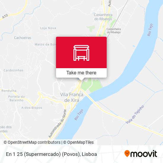 En 1 25 (Supermercado) (Povos) map