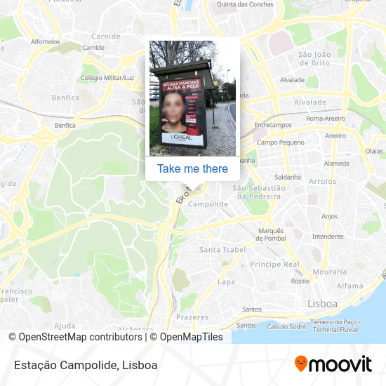 Estação Campolide map