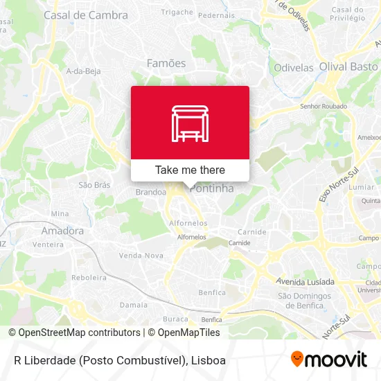 R Liberdade (Posto Combustível) mapa