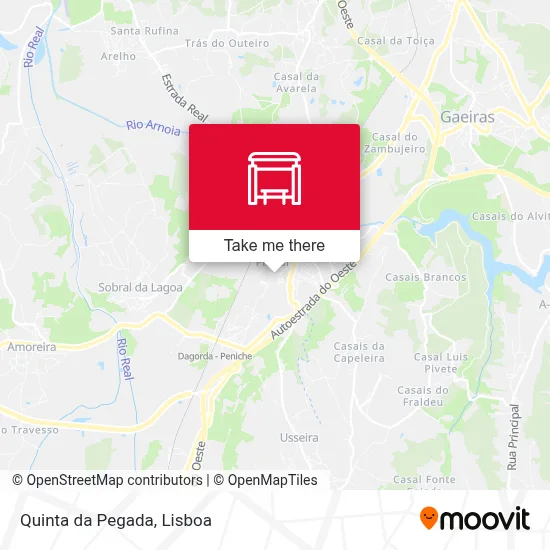 Quinta da Pegada map