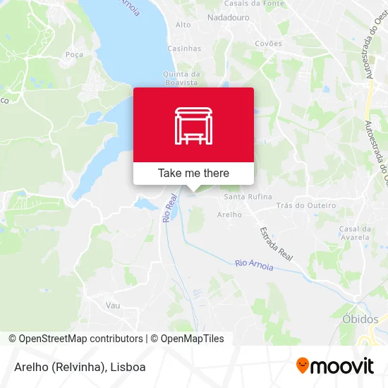 Arelho (Relvinha) map