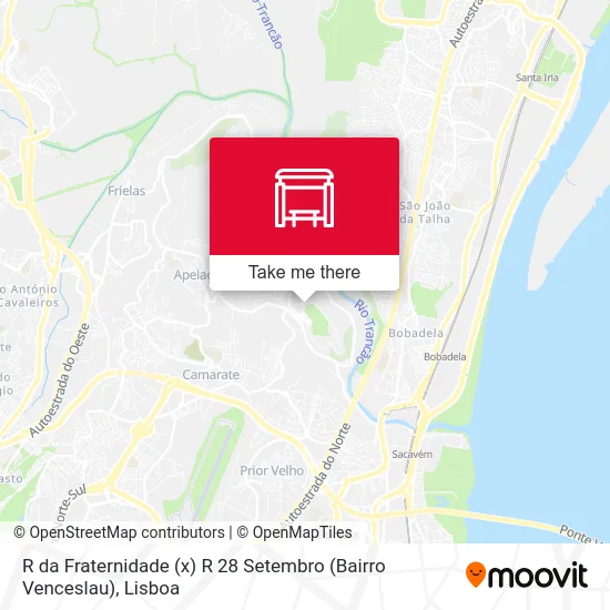 R da Fraternidade (x) R 28 Setembro (Bairro Venceslau) map