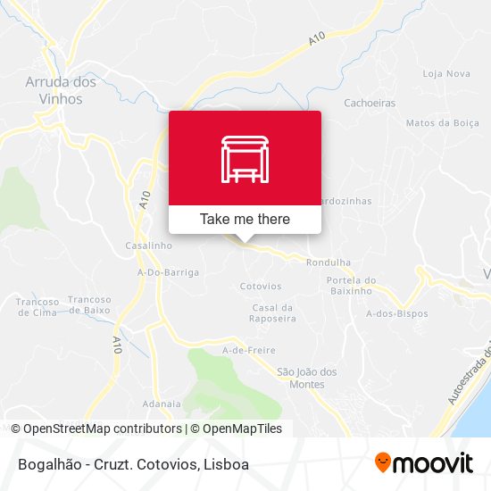 Bogalhão - Cruzt. Cotovios map
