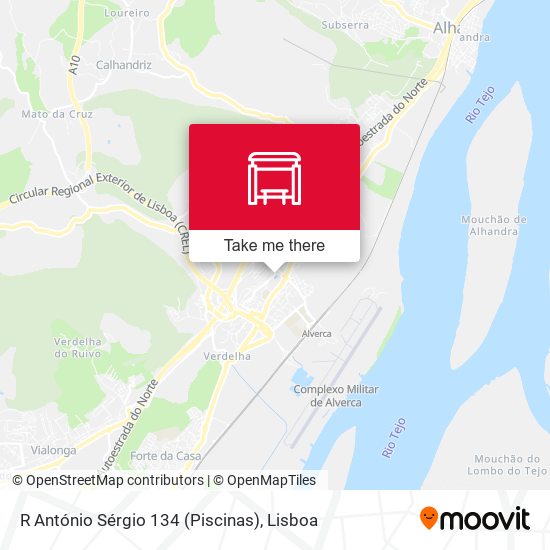 R António Sérgio 134 (Piscinas) map