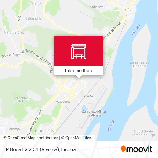 R Boca Lara 51 (Alverca) map