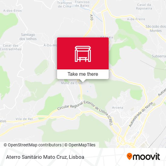 Aterro Sanitário Mato Cruz mapa