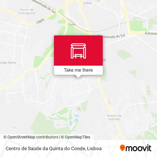 Centro de Saúde da Quinta do Conde mapa