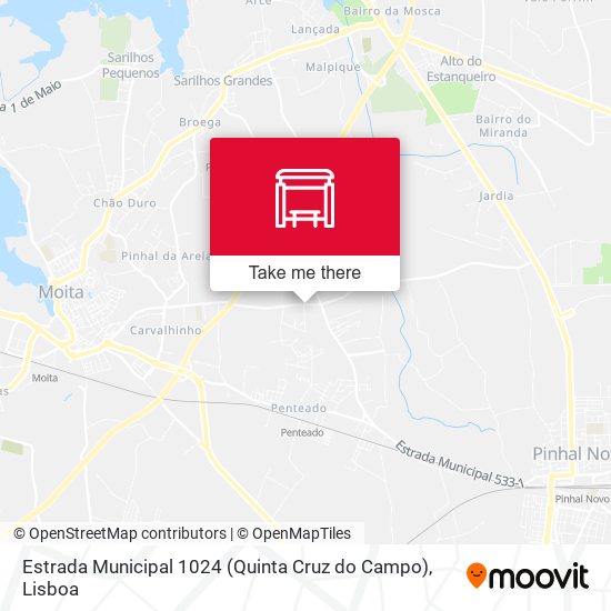 Estrada Municipal 1024 (Quinta Cruz do Campo) mapa