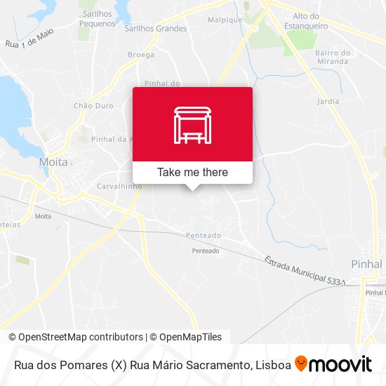 Rua dos Pomares (X) Rua Mário Sacramento map
