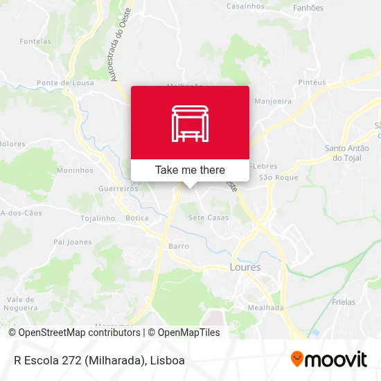 R Escola 272 (Milharada) mapa