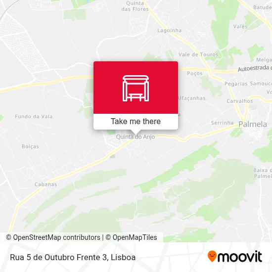 Rua 5 de Outubro Frente 3 mapa