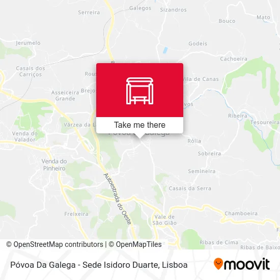 Póvoa Da Galega - Sede Isidoro Duarte map