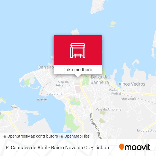 R. Capitães de Abril - Bairro Novo da CUF mapa