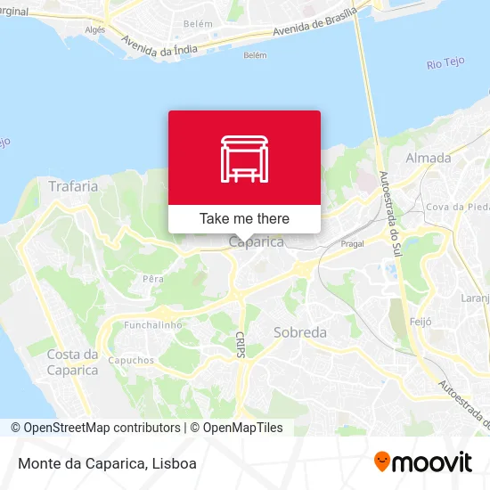 Monte da Caparica map