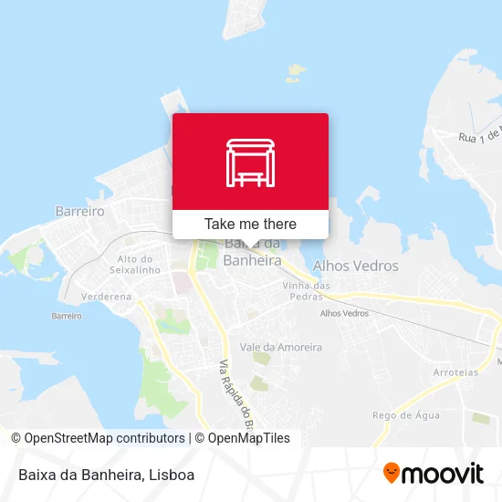 Baixa da Banheira mapa