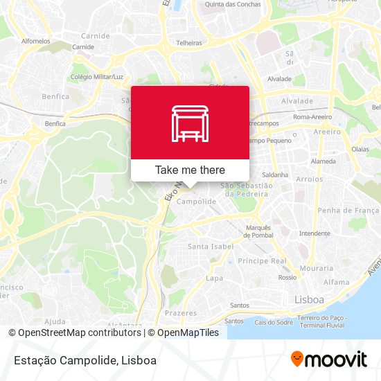 Estação Campolide map