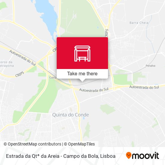 Estrada da Qtª da Areia - Campo da Bola map