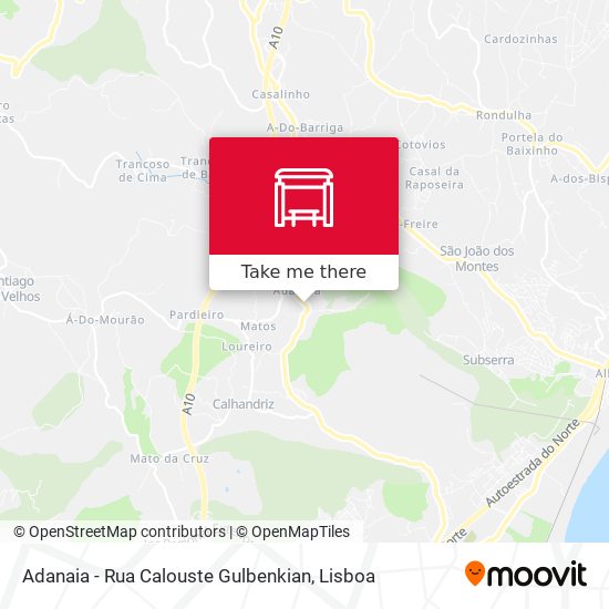 Adanaia - Rua Calouste Gulbenkian mapa