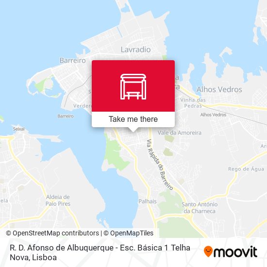 R. D. Afonso de Albuquerque - Esc. Básica 1 Telha Nova map