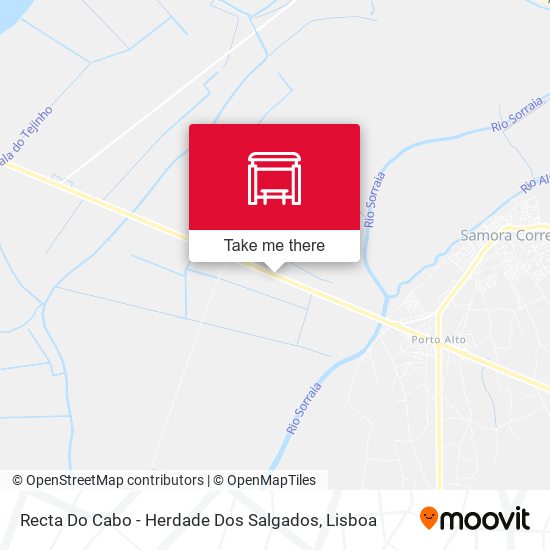 Recta Do Cabo - Herdade Dos Salgados mapa