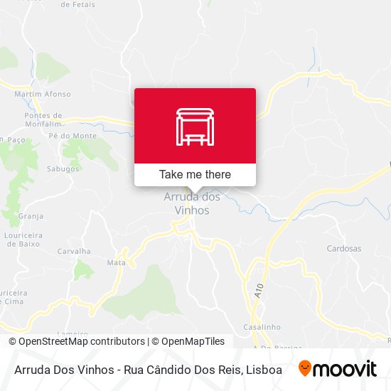 Arruda Dos Vinhos - Rua Cândido Dos Reis mapa