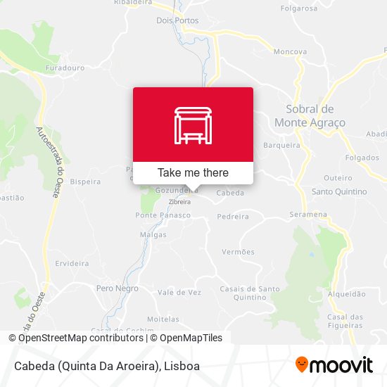 Cabeda (Quinta Da Aroeira) mapa