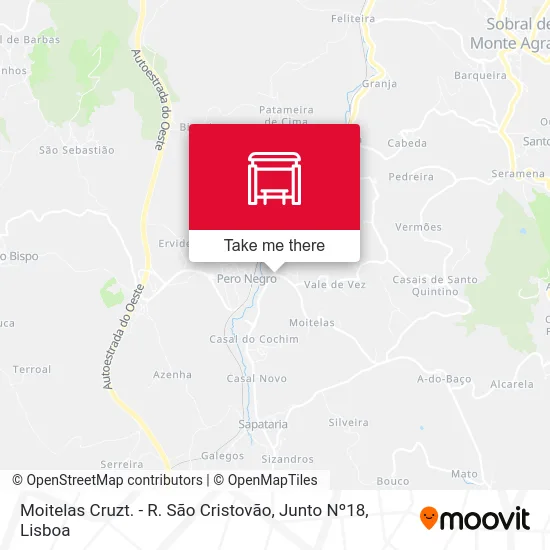 Moitelas Cruzt. - R. São Cristovão, Junto Nº18 map