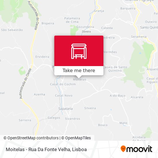 Moitelas - Rua Da Fonte Velha map