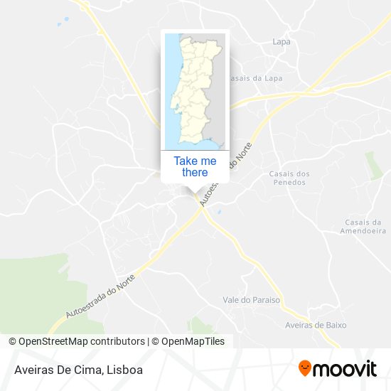 Aveiras De Cima mapa