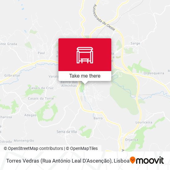 Torres Vedras (Rua António Leal D'Ascenção) mapa