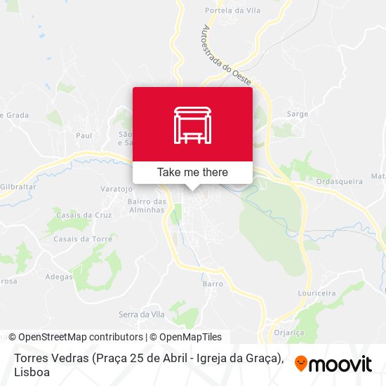 Torres Vedras (Praça 25 de Abril - Igreja da Graça) map