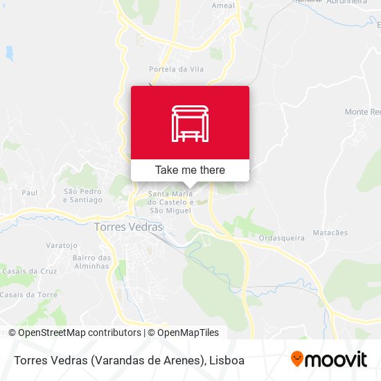 Torres Vedras (Varandas de Arenes) mapa