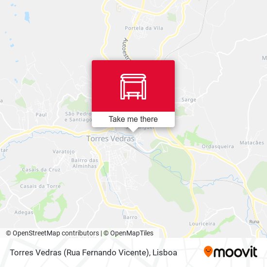 Torres Vedras (Rua Fernando Vicente) mapa